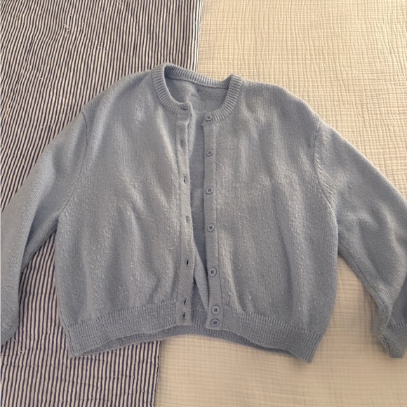 Daily Drills Button Up Sweater Light Blue Size M/L - Picture 4 of 6